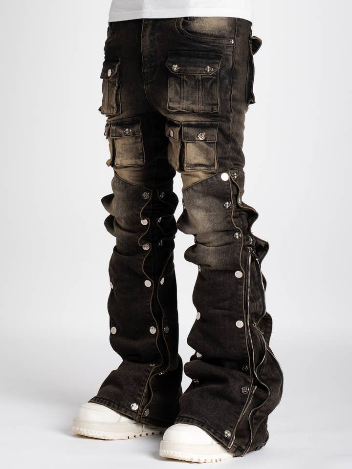 Guapi - Wholesale Jeans - Men's - Ash Grey Stacked Premium Denim