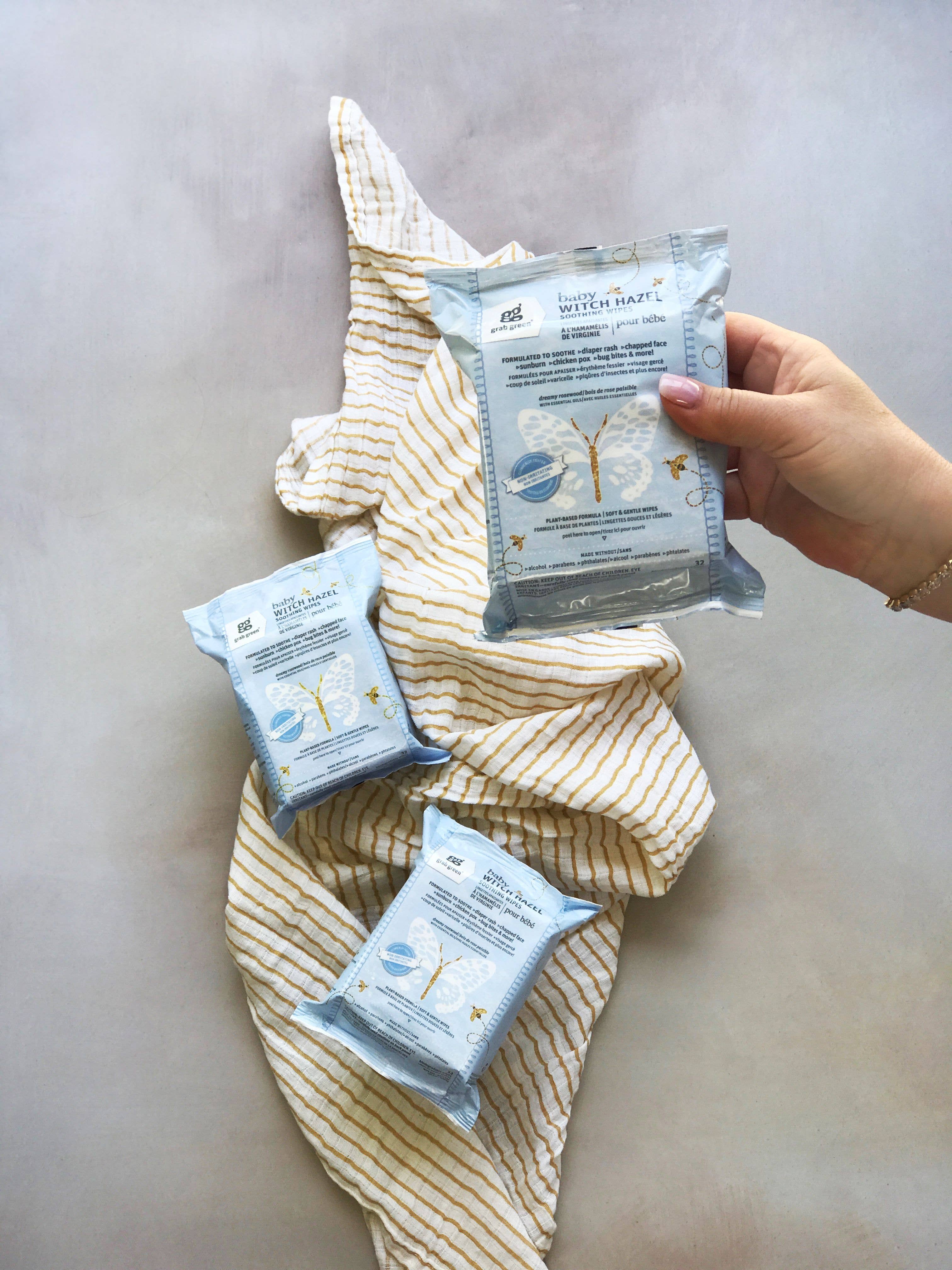 Grab Green - Wholesale Face & Body Wipes - Baby - Baby Witch Hazel Wipes Rosewood 32 Sheets9