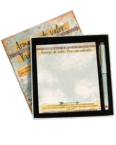 Divinity Boutique - Wholesale Stationery/Notecard Set - Spanish Square Box Pad Pen Set0