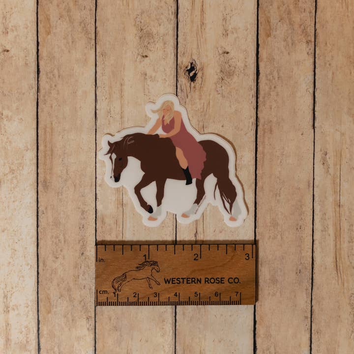 Autocollant Mustang Mom pour la vente par Western Rose Studios