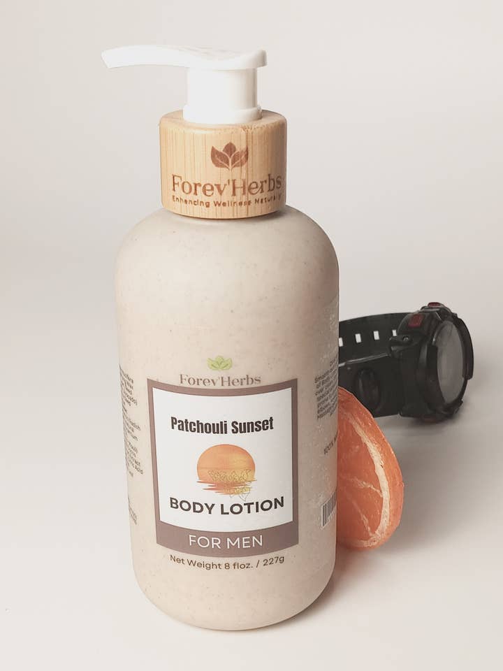 Loción de Atardecer de Pachulí para venta al por mayor de Forev'Herbs