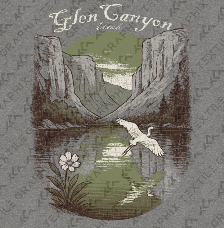 Textile Graphix - Wholesale Hoodie - Unisex - Glen Canyon Hoodie – Customizable Vintage Nature Design7