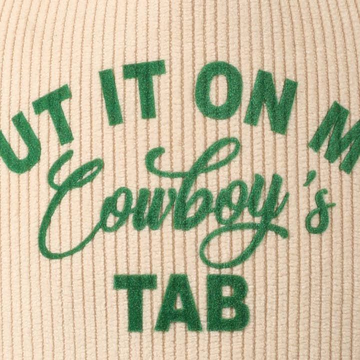 Fashion City – wholesale Baseballkeps - Unisex – Sätt den på min cowboy's Tab tvåfärgad corduroy-keps23