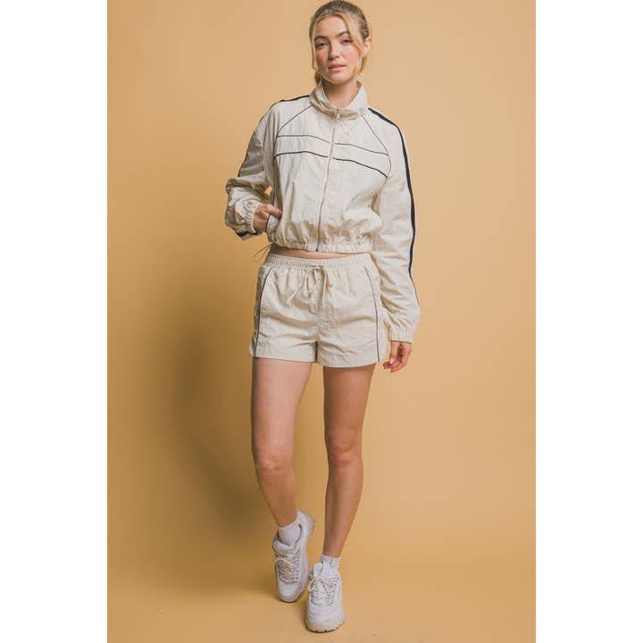 Paperdoll - Wholesale Jacket - Women's - Side Striped Windbreaker Jacket9