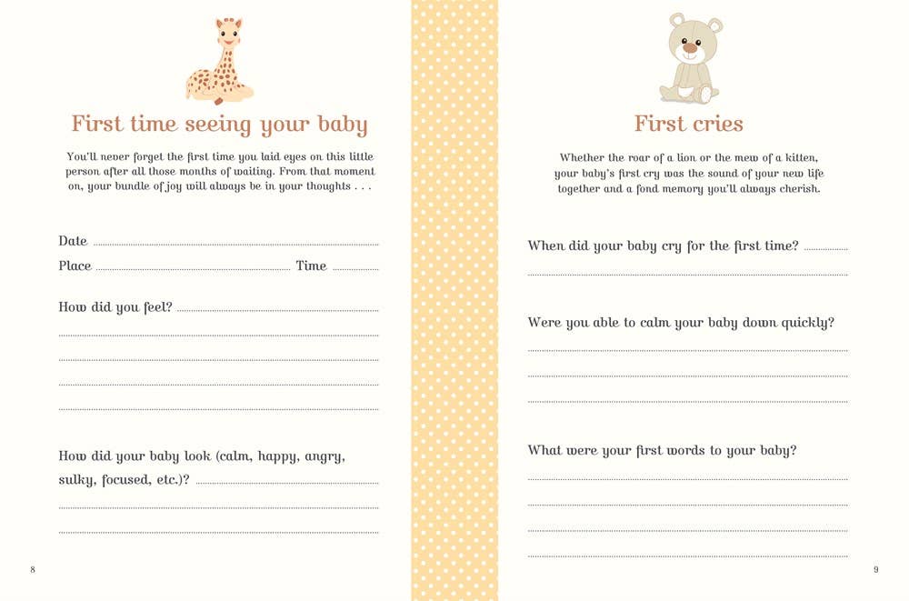 W. W. Norton - Wholesale Journal/Diary - My Book of Firsts with Sophie la girafe®6