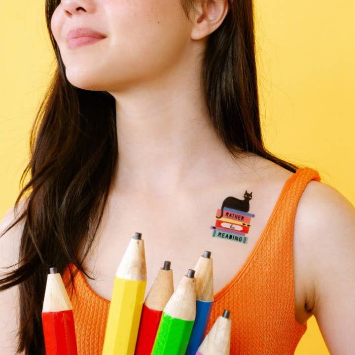 Tattly - Wholesale Temporary Tattoo - Bookworm Tattoo Sheet