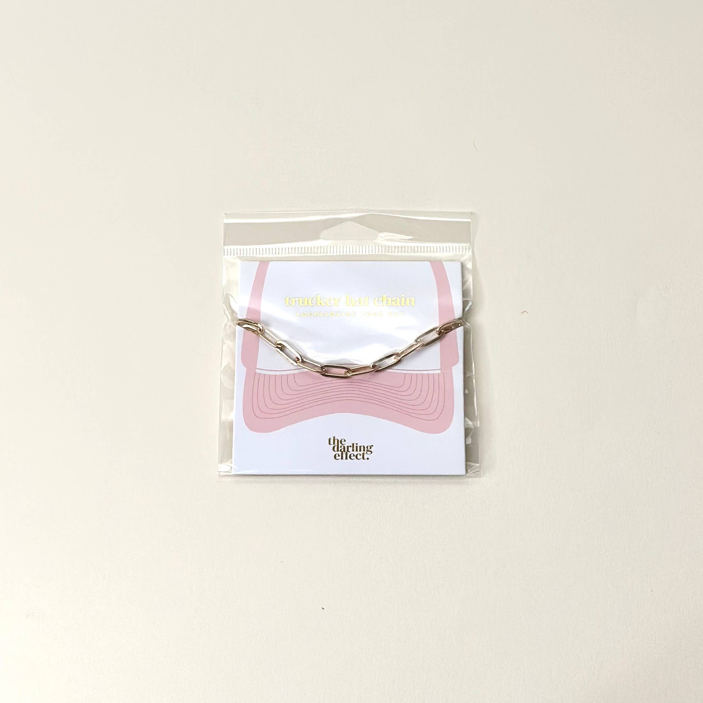 The Darling Effect - Wholesale Hat Accessory - Women's - Trucker Hat Chain-Paperclip Chain-Gold1