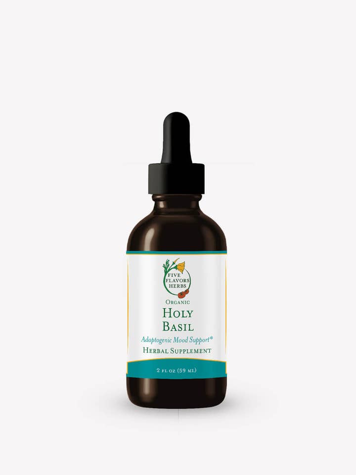 Organic Holy Basil Tincture for wholesale by Five Flavors Herbs