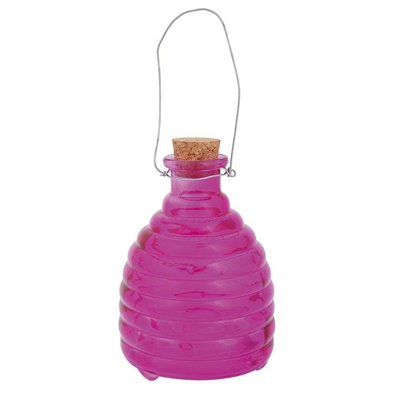 Esschert Design USA - Wholesale Outdoor Ornament/Decor - Beehive Style Wasp Trap, Glass, Green/Blue/Pink1