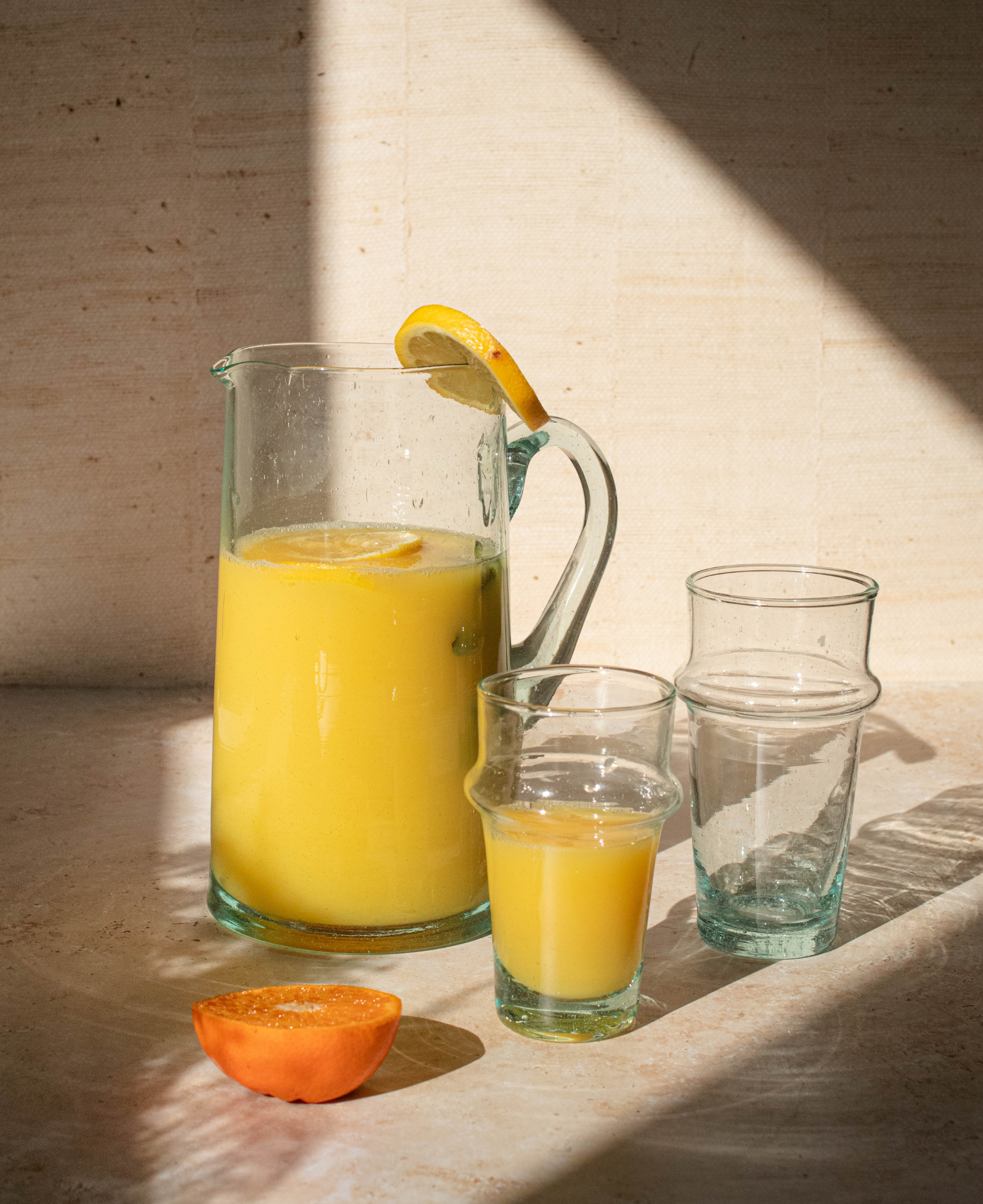 Maison Berber - Wholesale Jug - Recycled Moroccan Glass Beldi Water Jug - Clear 2