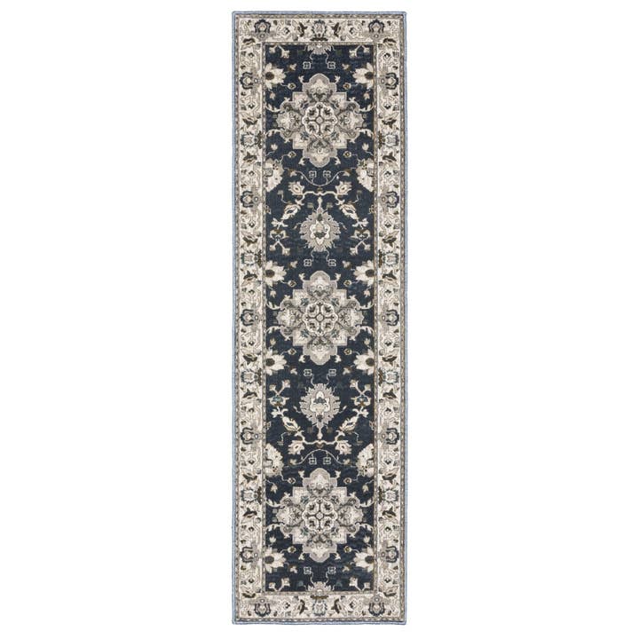 HomeRoots - Wholesale Area Rug - 8' Blue Oriental Runner Rug