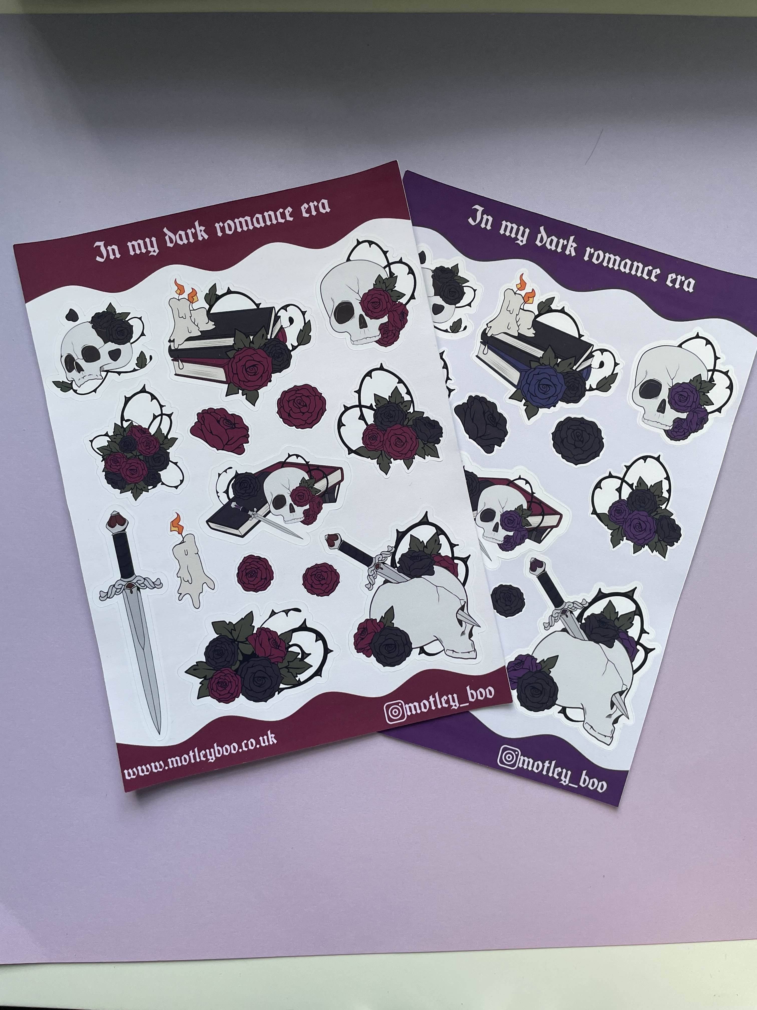 Motleyboo - Wholesale Sticker - In my dark romance era sticker sheet, bookish stickers4