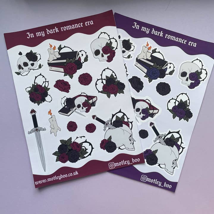 Motleyboo - Wholesale Sticker - In my dark romance era sticker sheet, bookish stickers4