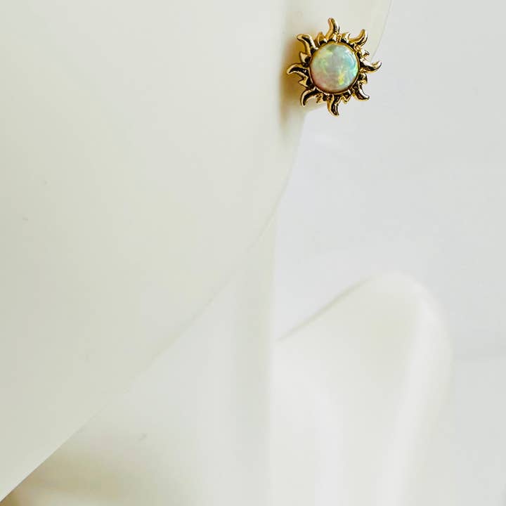 Modern Opus - Wholesale Stud/Post Earrings - Opal sun Post