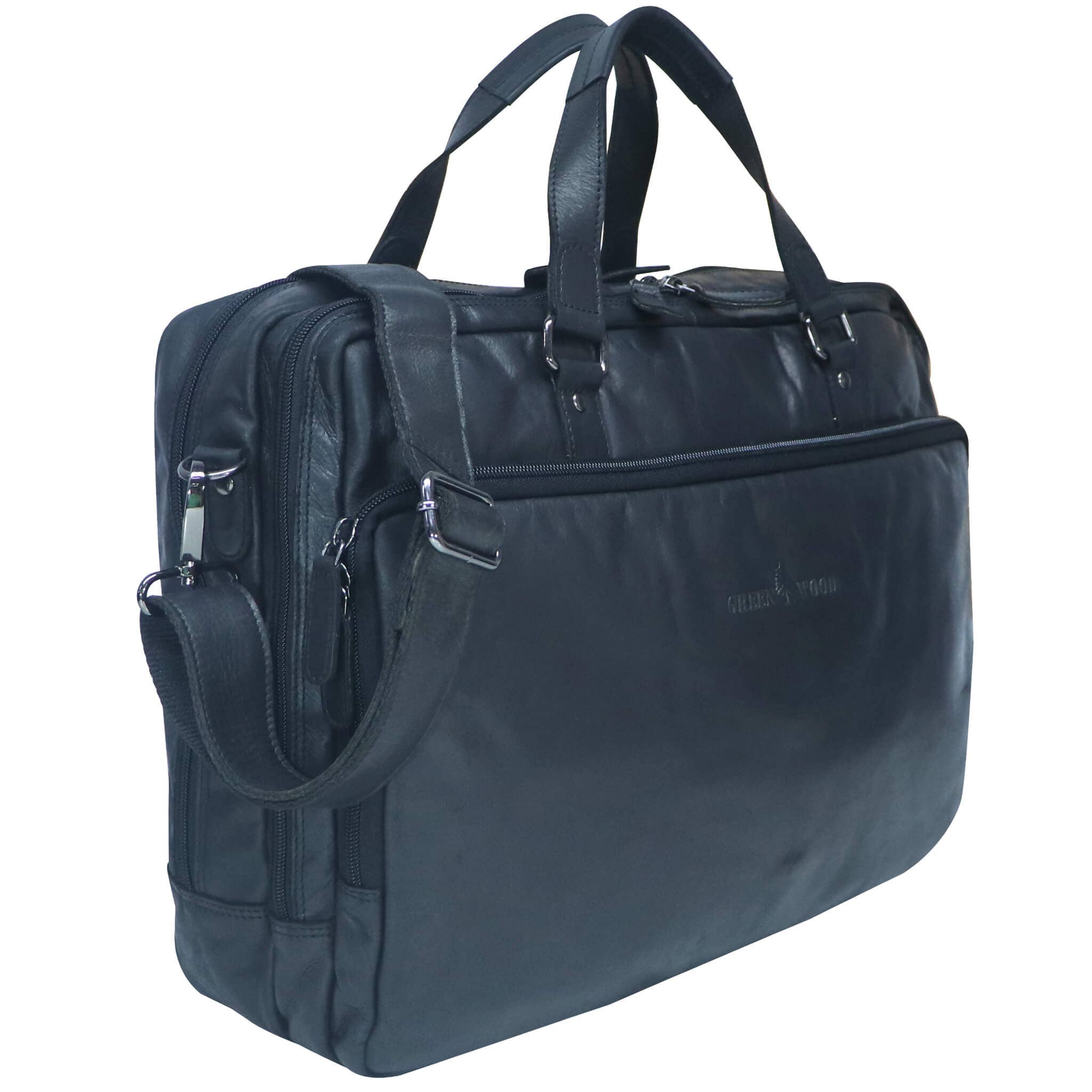 Greenwood – Mala para portátil - Unissexo por atacado – Saco para computador portátil senhora pasta castanha homem XL26