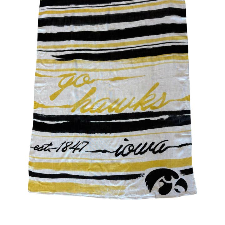 Iowa Hawkeyes Wave Scarf for wholesale by Emerson Street Clothing Co Collegiate Shop