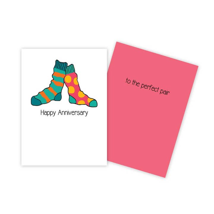 Socks Anniversary Card for wholesale by Sun Day Greetings