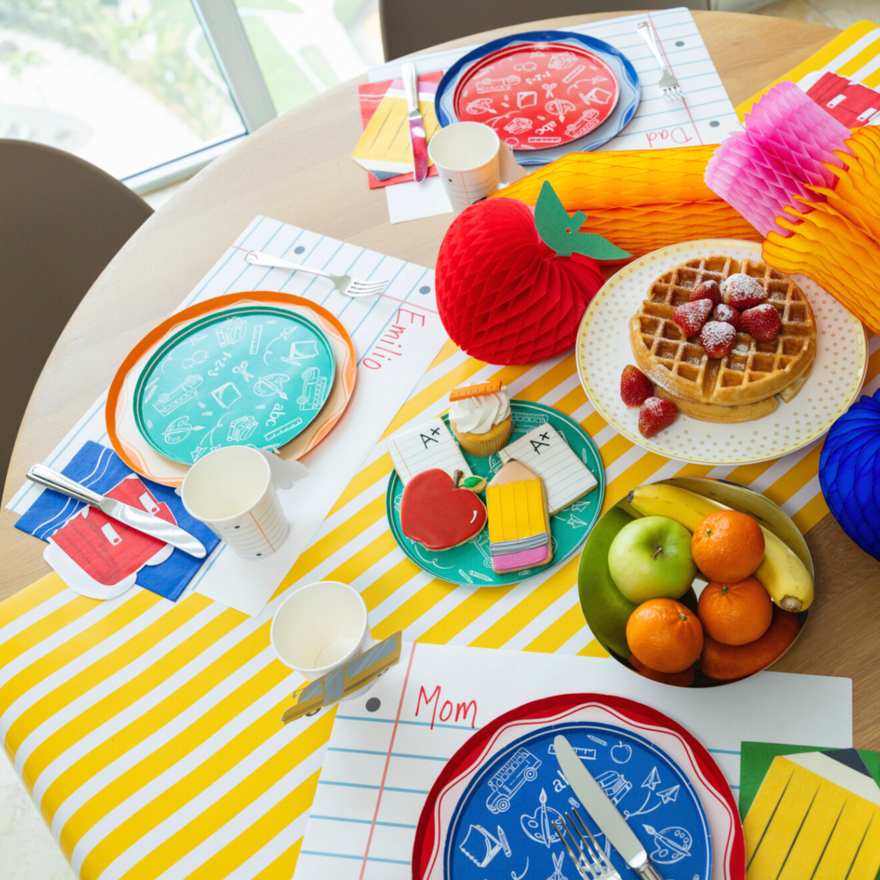 Gatherings by Curated Paperie - Wholesale Disposable Placemat - SCH23-PL1- Loose Leaf Paper Placemat3