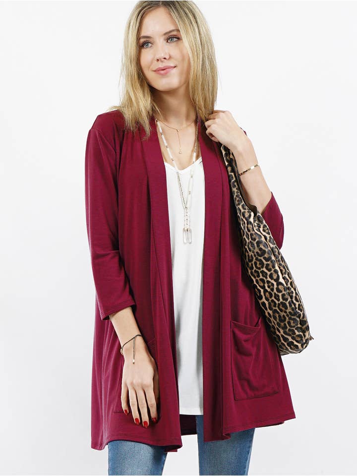 42POPS - Wholesale Cardigan - Women's - ",,...._ Open cardigan w/ slouchy pockets36