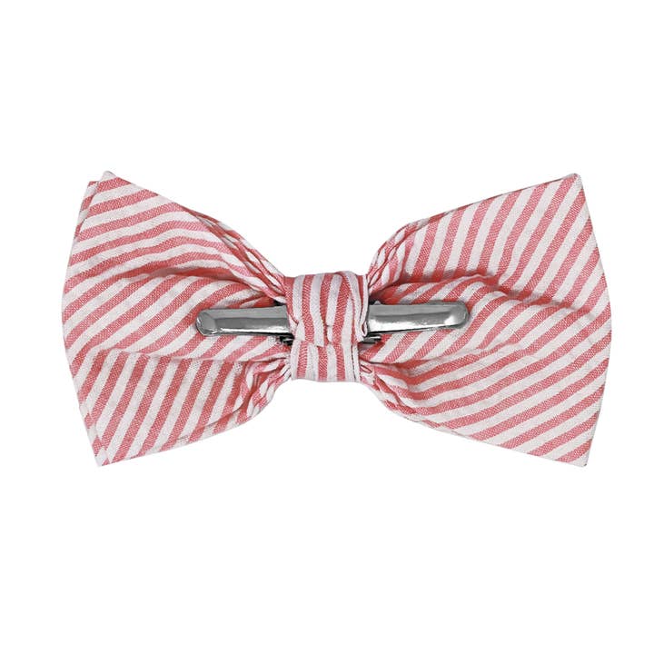Jacob Alexander - Wholesale Bow Tie - Men’s - Men's Seersucker Striped Bow Tie51