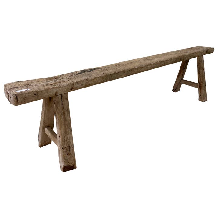 Lily's Living Inc. - Wholesale Bench - Vintage narrow bench with weathered natural tones