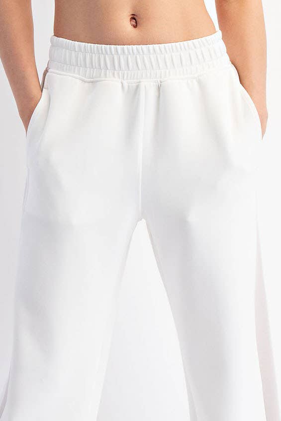 Peace Love Line - Wholesale Pants - Women's - PL9595 - MODAL SCUBA CROPPED WIDE PANT16