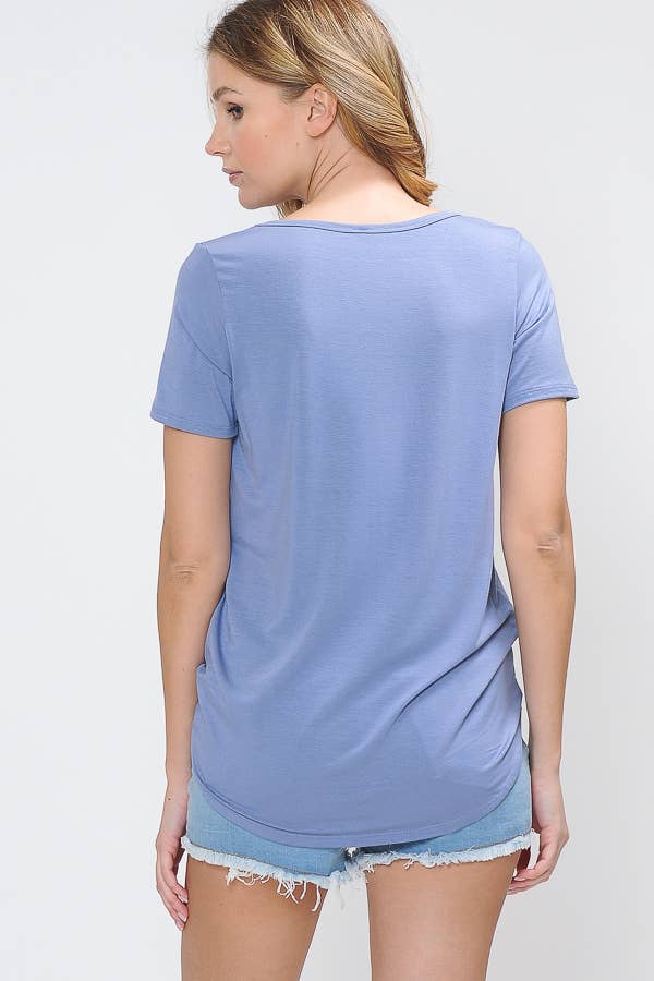 Burgundy Apparel - Wholesale Knit Top - Women's - CRISS CROSS SHORT SLEEVE TOP11