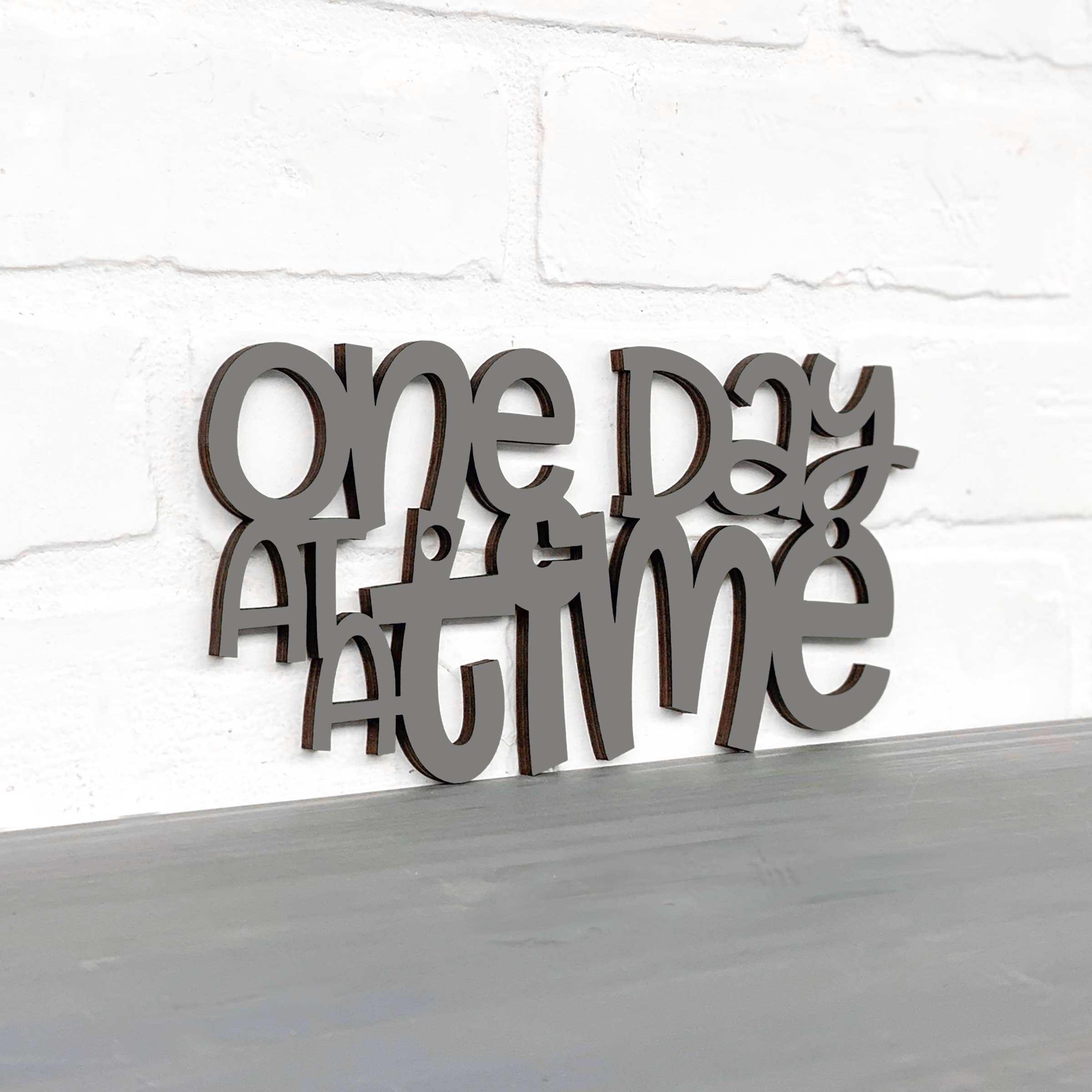 Spunky Fluff - Wholesale Wall Sign - One Day At A Time, Alcohol Recovery Inspirational Wall Art11