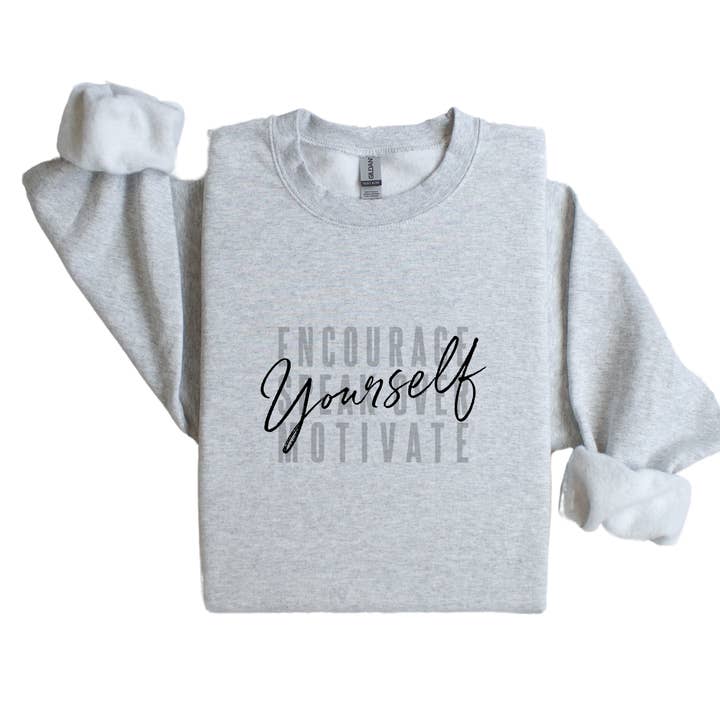 Rose and Daisy Gifts – wholesale Sweatshirt med tryck - Unisex – ”Uppmuntra dig själv” - Tröja