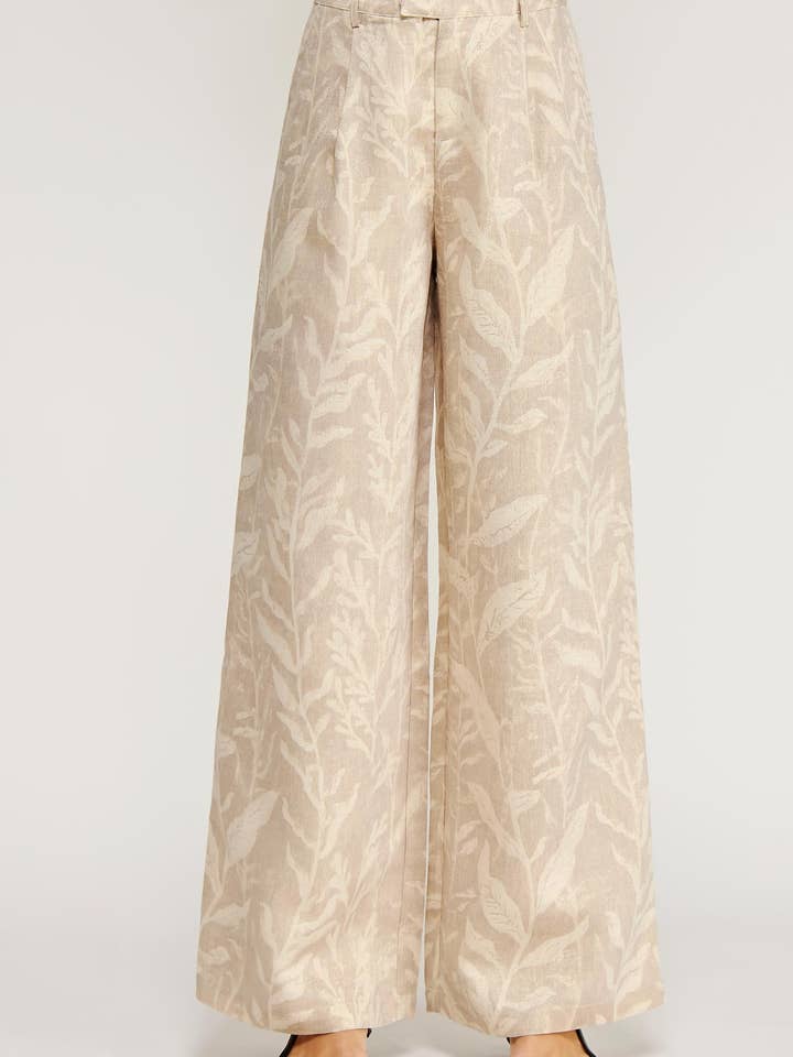 Wide leg Lurex Jacquard Pants for wholesale by Strut & Bolt