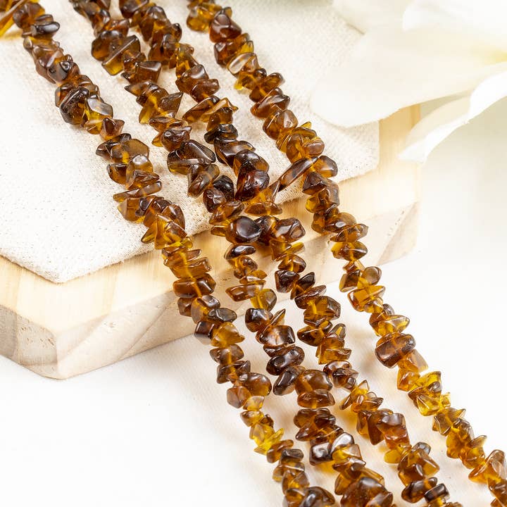 Soothing Crystals Beads - Wholesale Beads - Smokey Quartz Chip Beads Strand, Crystal Uncut Beads 11