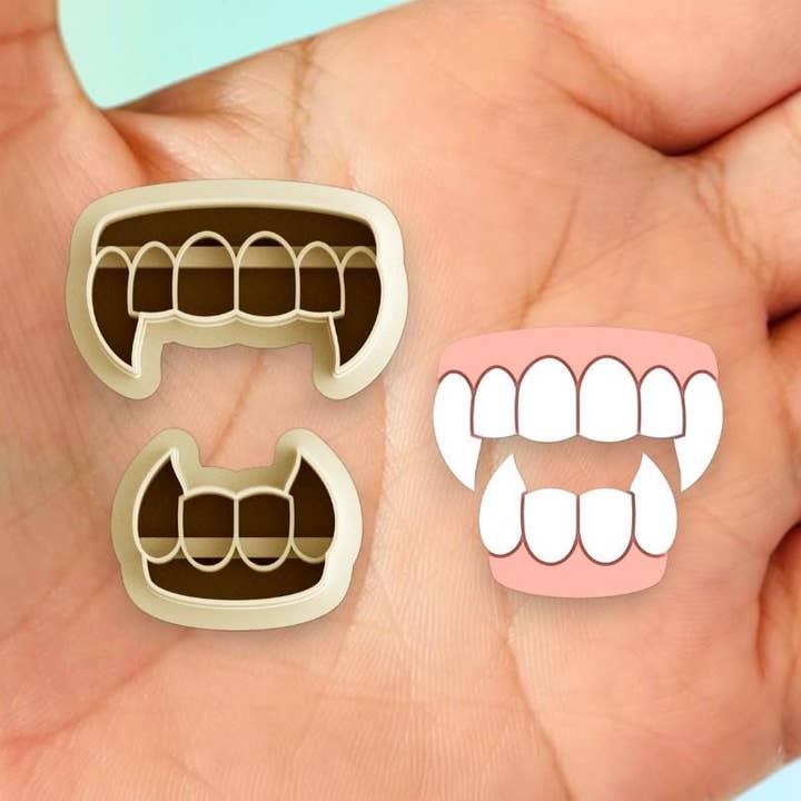 Colmillos 2025 Cortador de Arcilla de Halloween impreso en 3D para venta al por mayor de Roussell Prints and Demand LLC