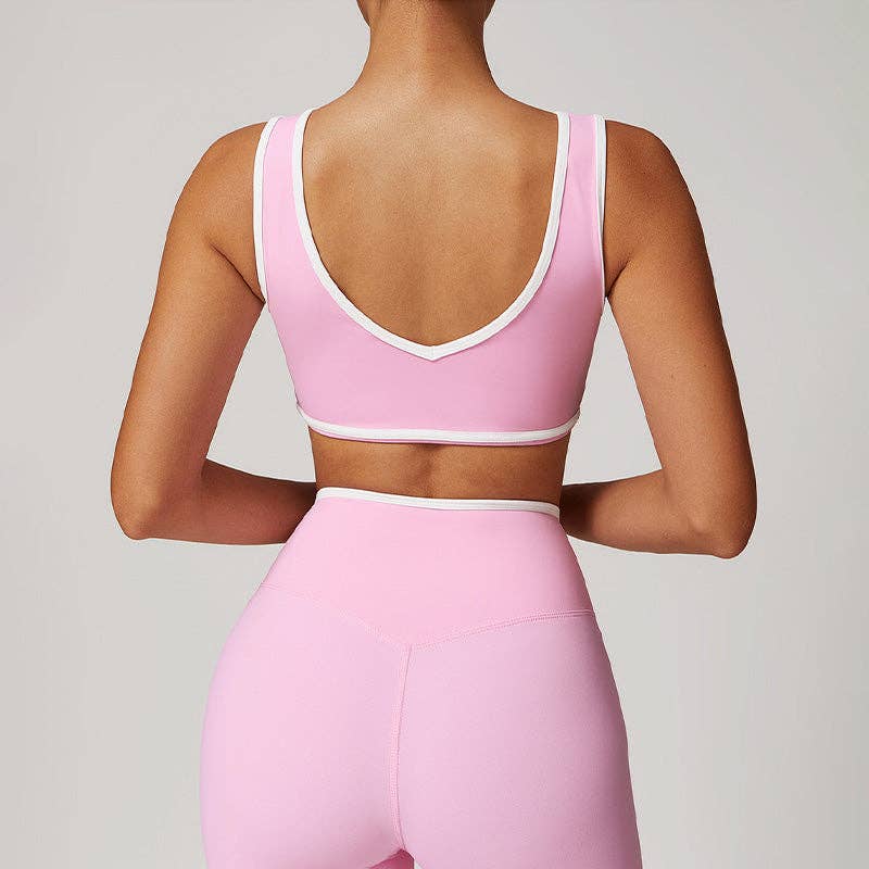 WONDERXFANS – wholesale Sports bra – Women's – Breathable Nude Contrasting Color Sports Bra1