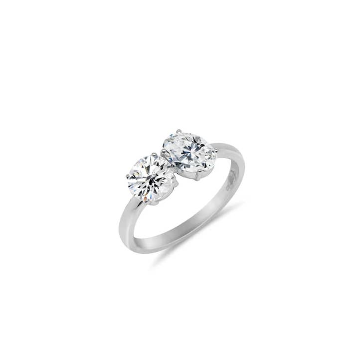 Toi et Moi Ring | Ovalt skåret 1ct LAB Diamant for engroshandel hos Meira T