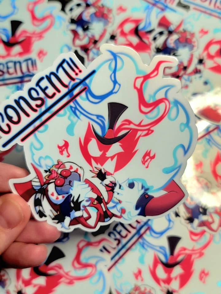 King of Consent Aufkleber für den Großhandel von Hallowmonsterco