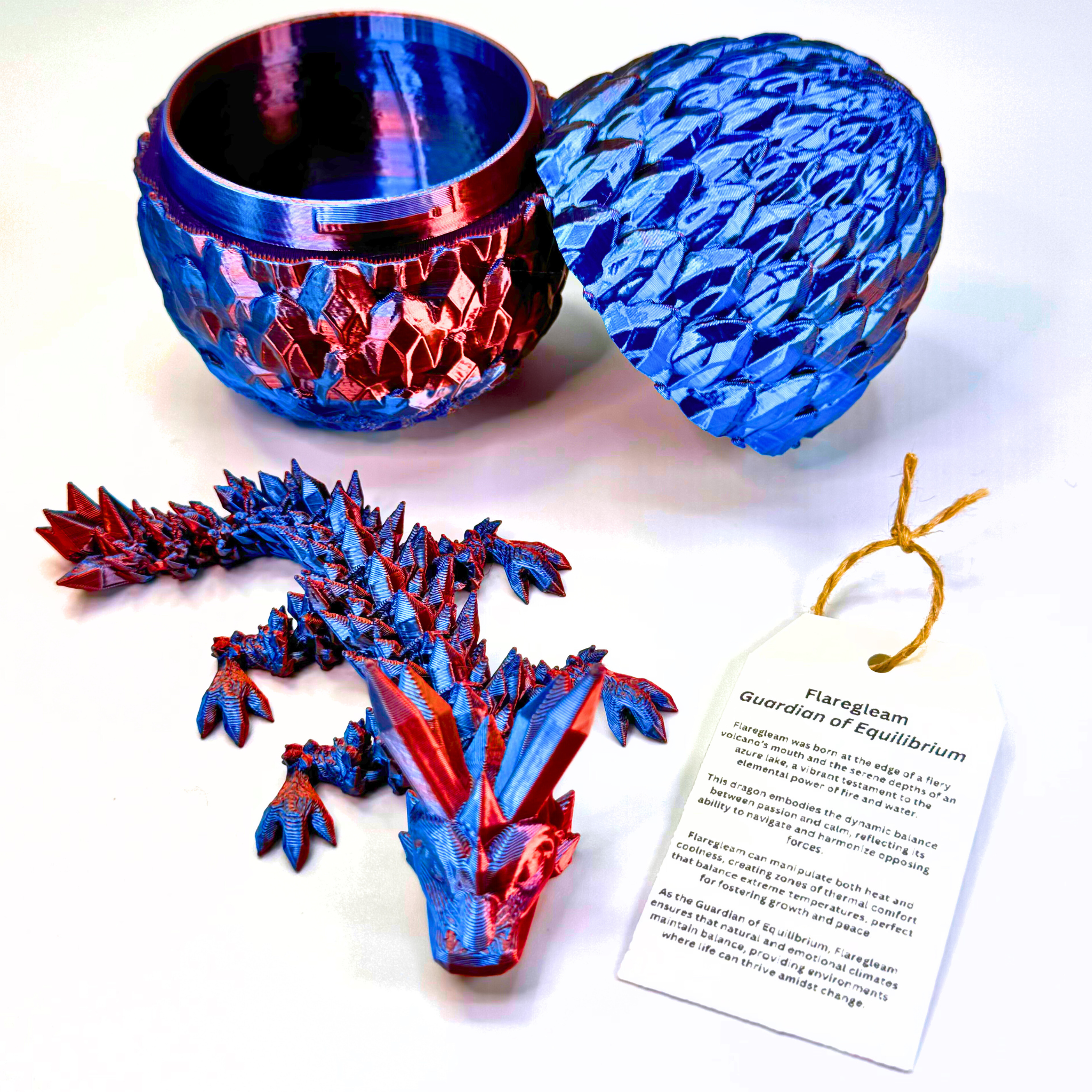 Dragon Fidgets - Wholesale Fidget Toy - Kids - 6IN Baby Crystal Dragon & Optional 4IN Egg, Fidget Toy2