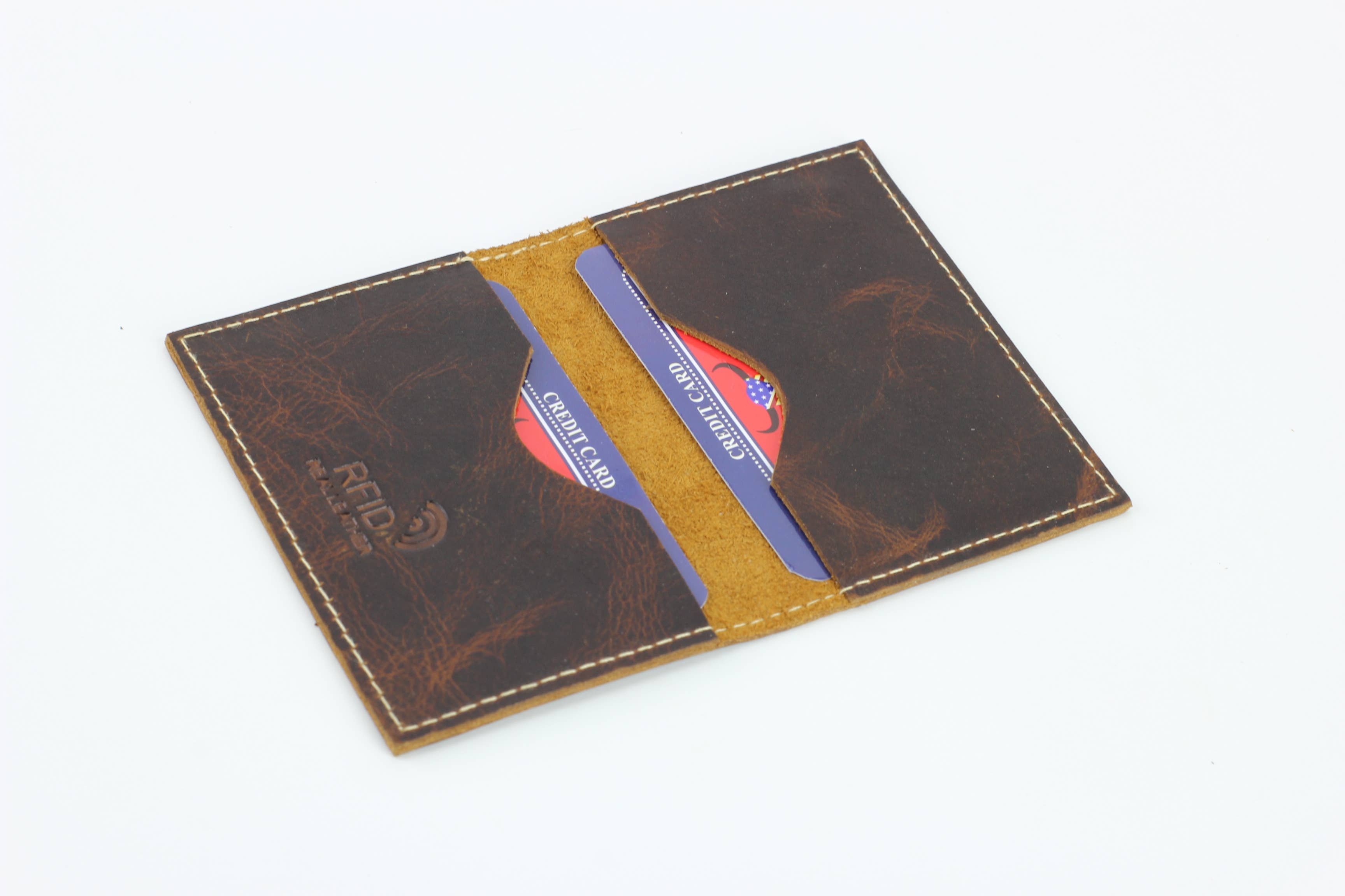 Leather Impressions Inc – Großhandel Kartenetui – Herren – RFID Hunter Herren Slim Bifold Kartenetui aus Leder Stil #80183