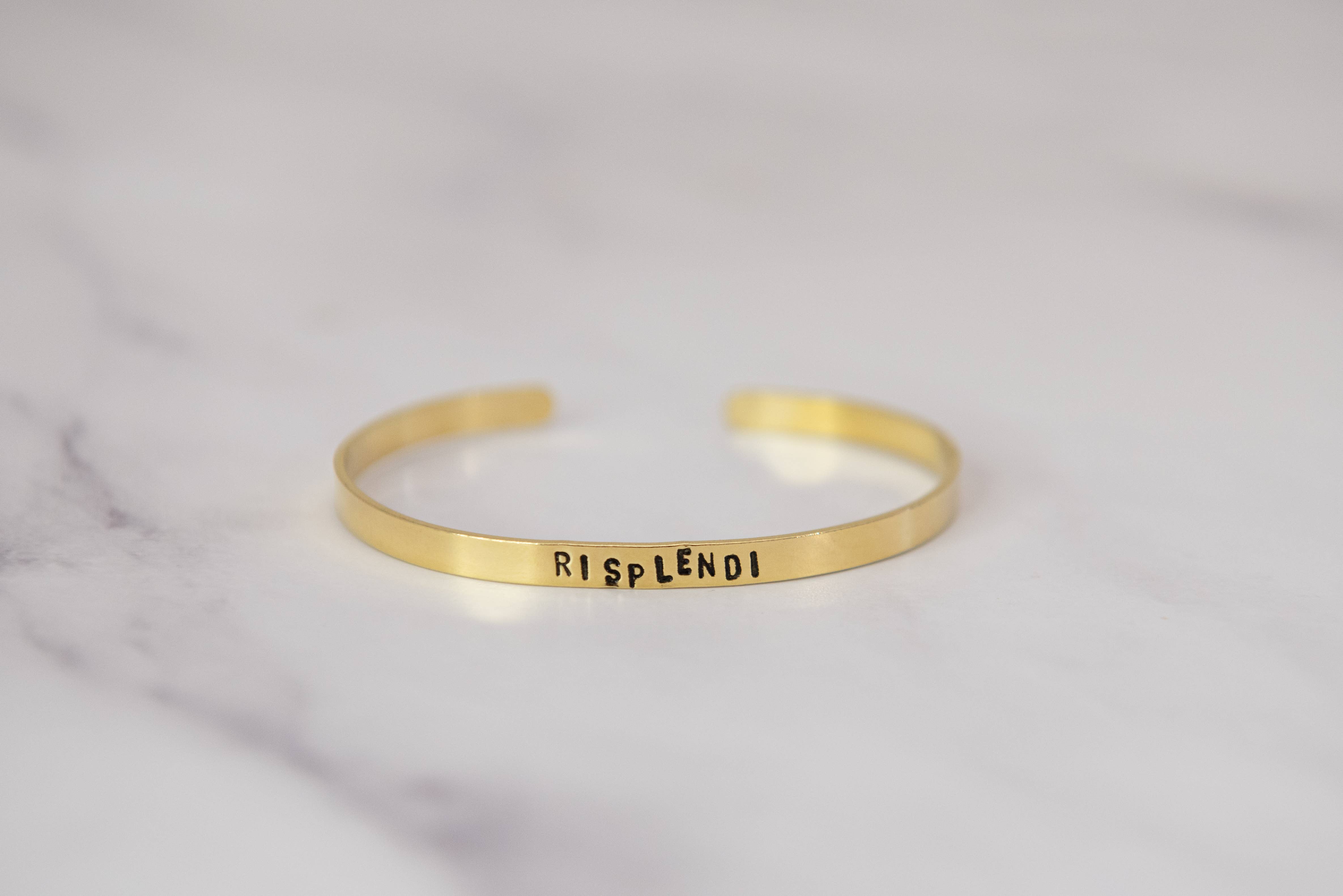 Loti jewels - Wholesale Cuff Bracelet - SUPER SLIM BRASS BRACELET WITH ENGRAVING5