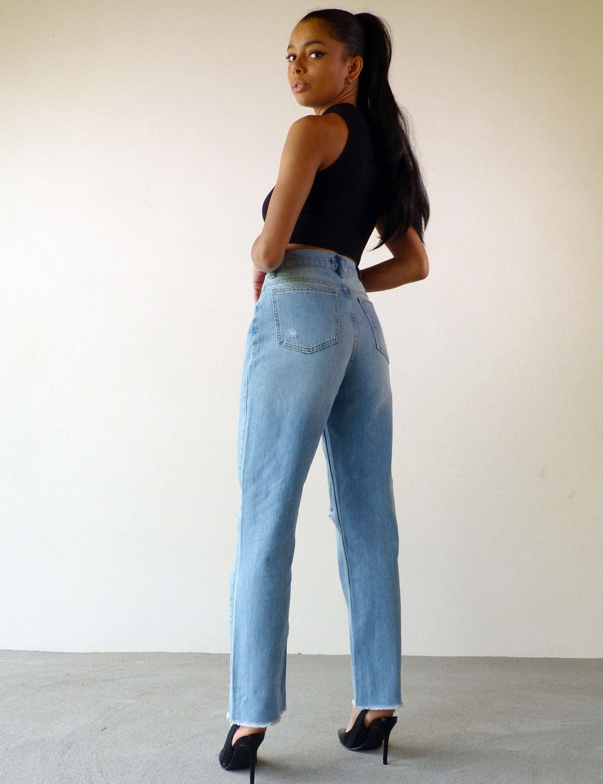 SPONTANÉ - Wholesale Jeans - Women's - Jean Flare - High Waist - loose jeans4