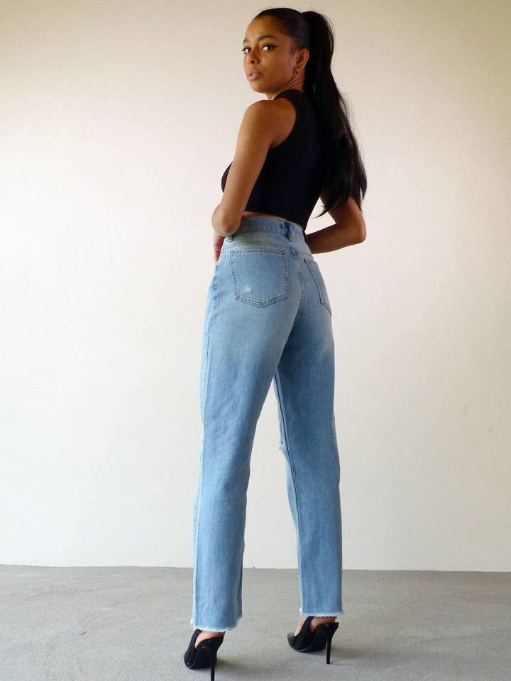SPONTANÉ - Wholesale Jeans - Women's - Jean Flare - High Waist - loose jeans4
