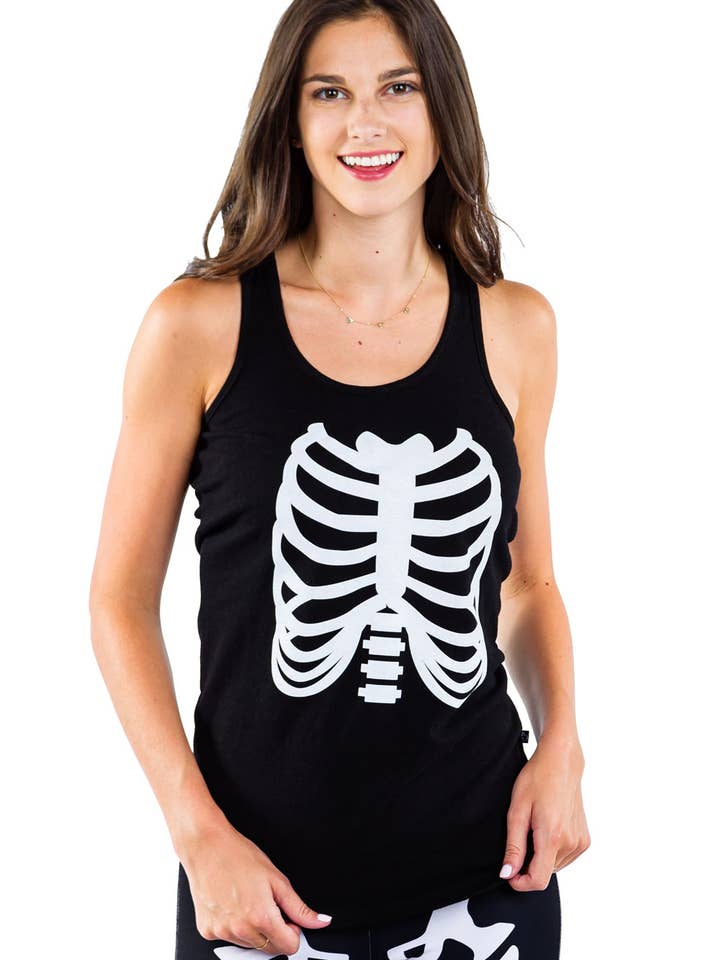 Tipsy Elves - Wholesale Tank Top - Women's - Women's Skeleton Halloween Tank Top0