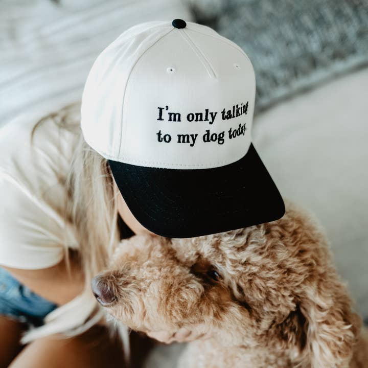 Katydid - Wholesale Trucker Hat - Women's - I'm Only Talking To My Dog Today Funny Vintage Hat1