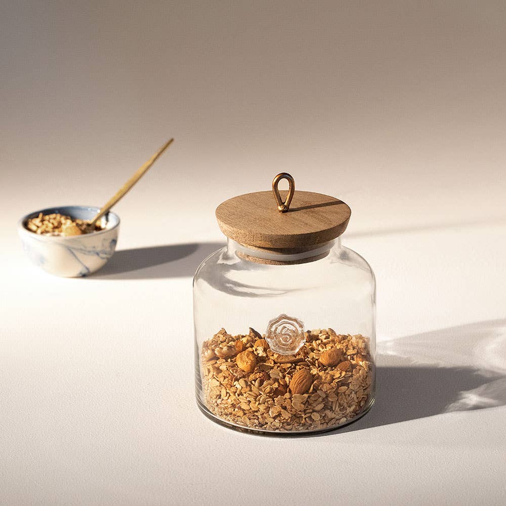 ExpoBazaar - Wholesale Jar - Madin Glass Jar with Wooden Lid | Elegant Storage Container