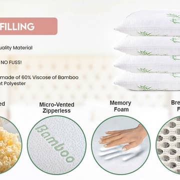 Western Linens - Wholesale Bedding Pillow - Bamboo memory pillow