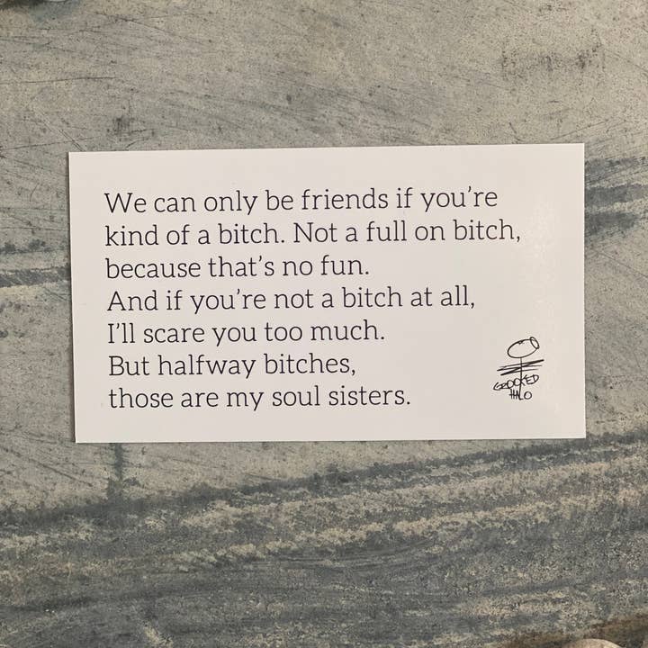 Half Bitches Magnet for wholesale by Crooked Halo