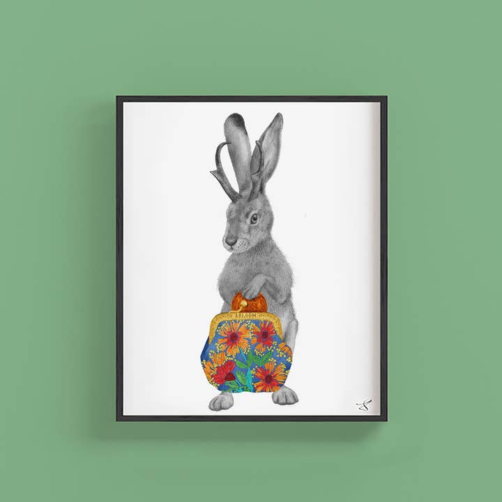 Tomorrow Northfield Jackalope Portrait Study 9 x 12 for wholesale by Central & Gus