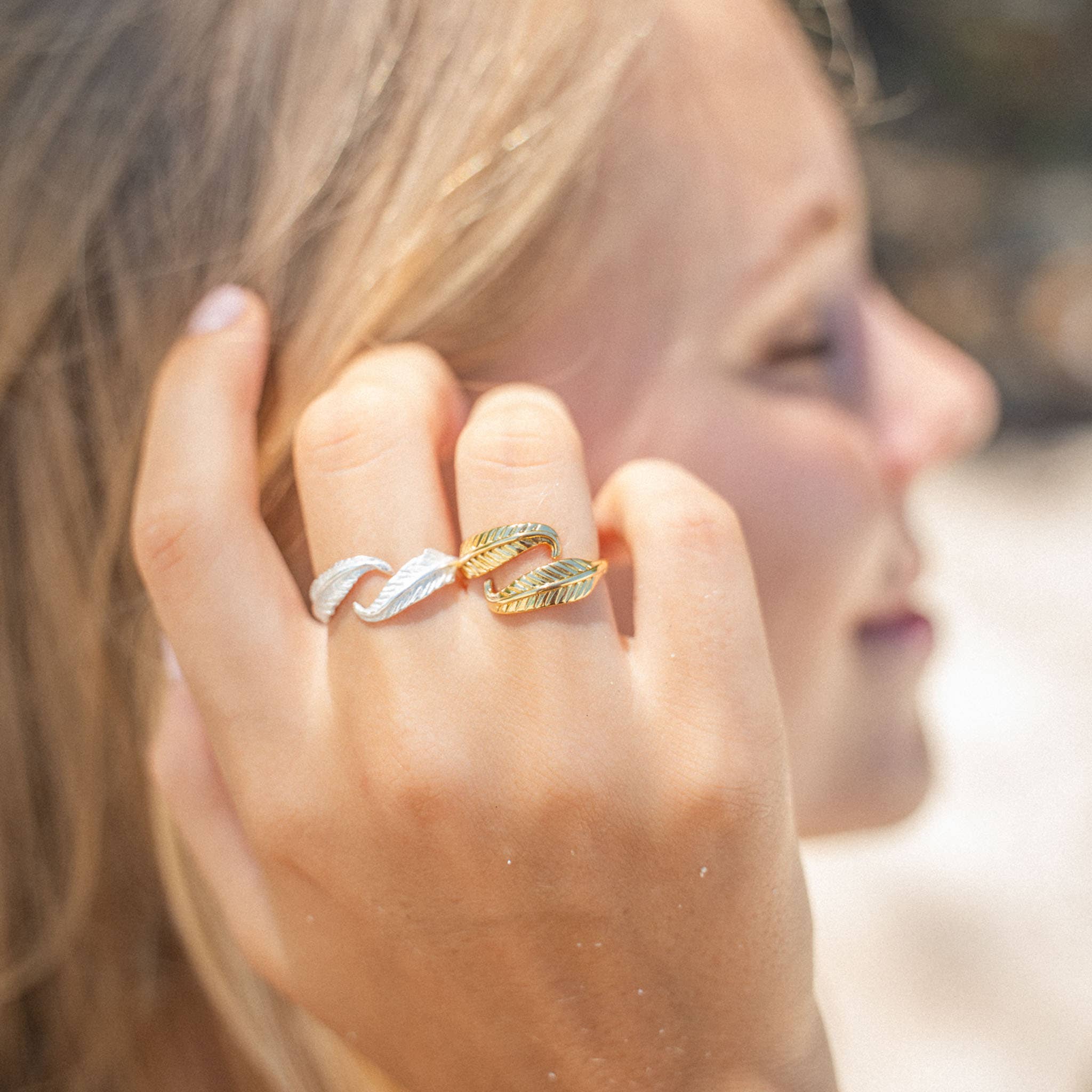 Pineapple Island - Wholesale Band/Stacked Ring - Bocca Feather Ring4