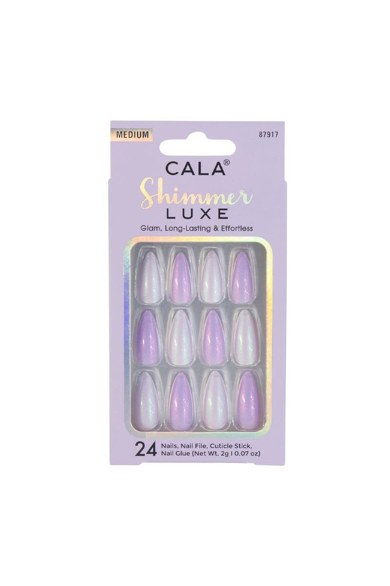 CALA 87917 Shimmer Luxe Medium Almond Press on NAILS - 6 kit