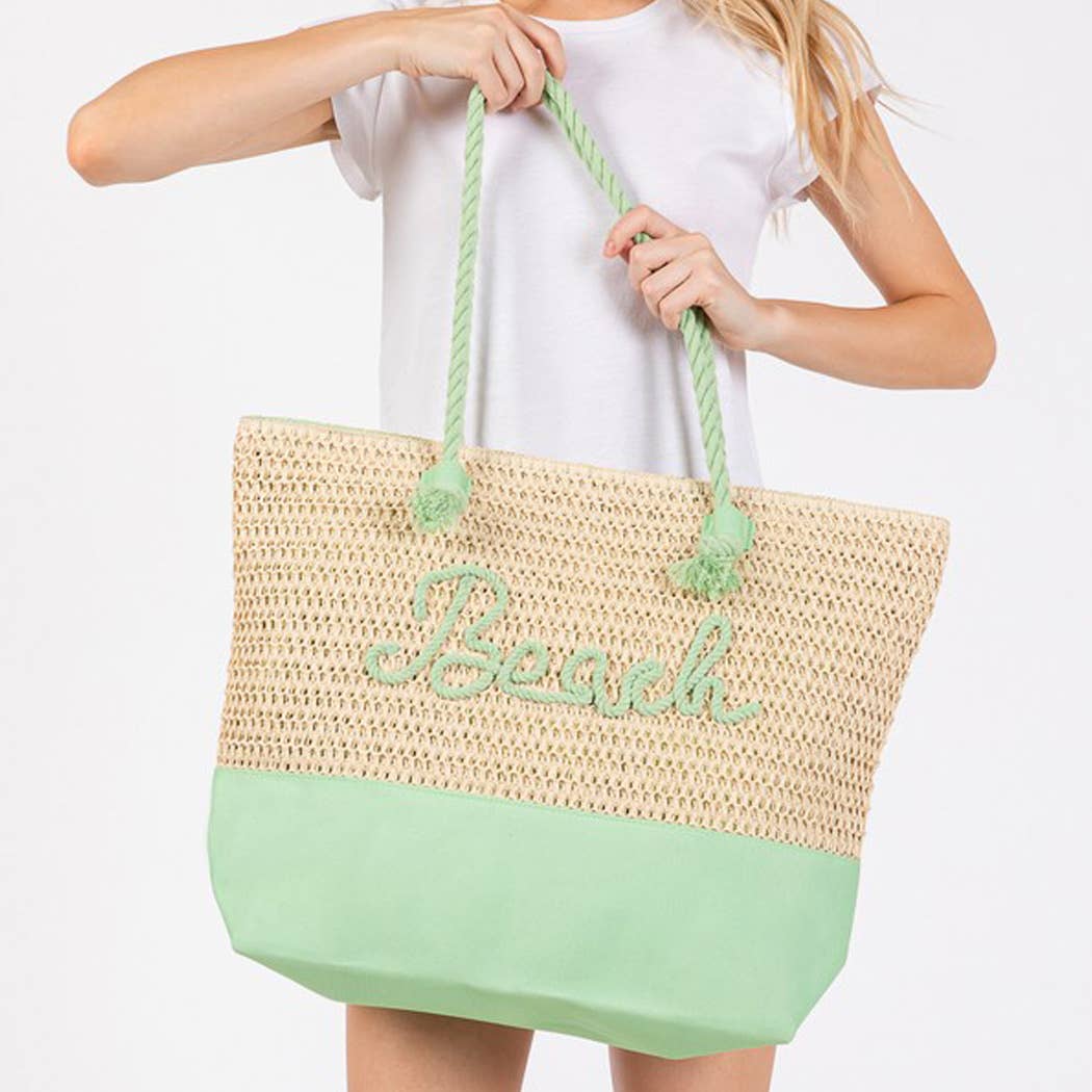 3AM BY H&D ACCESSORIES – wholesale Bärkasse - Dam – FÄRG SYDD REP STRAND BREV OCH REM VIRKAD TYG TOTE7