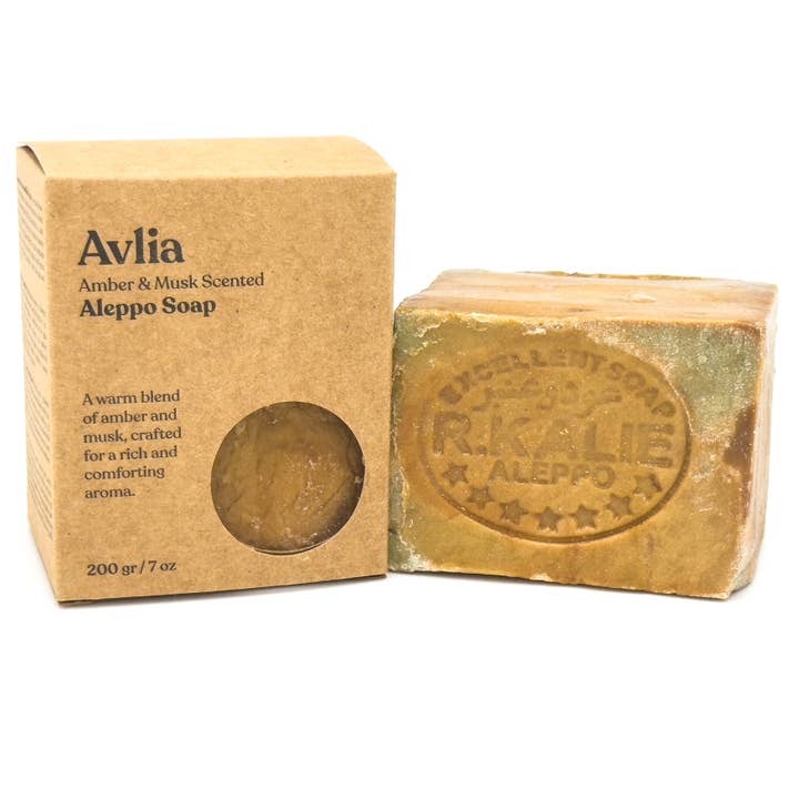 Avlia Home - Vendita all'ingrosso Saponette - Sapone di Aleppo Profumato all'Ambra e Muschio
